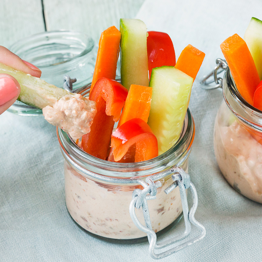 groenten sticks met dip